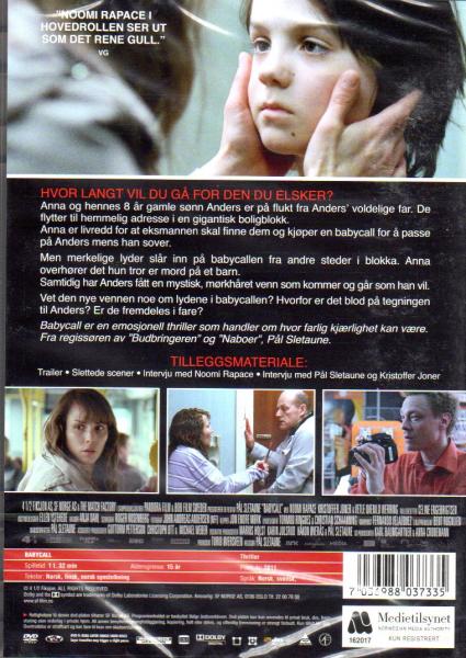 Babycall - Noomi Rapace - 2011 -  NEU - DVD NORWEGIAN SWEDISH